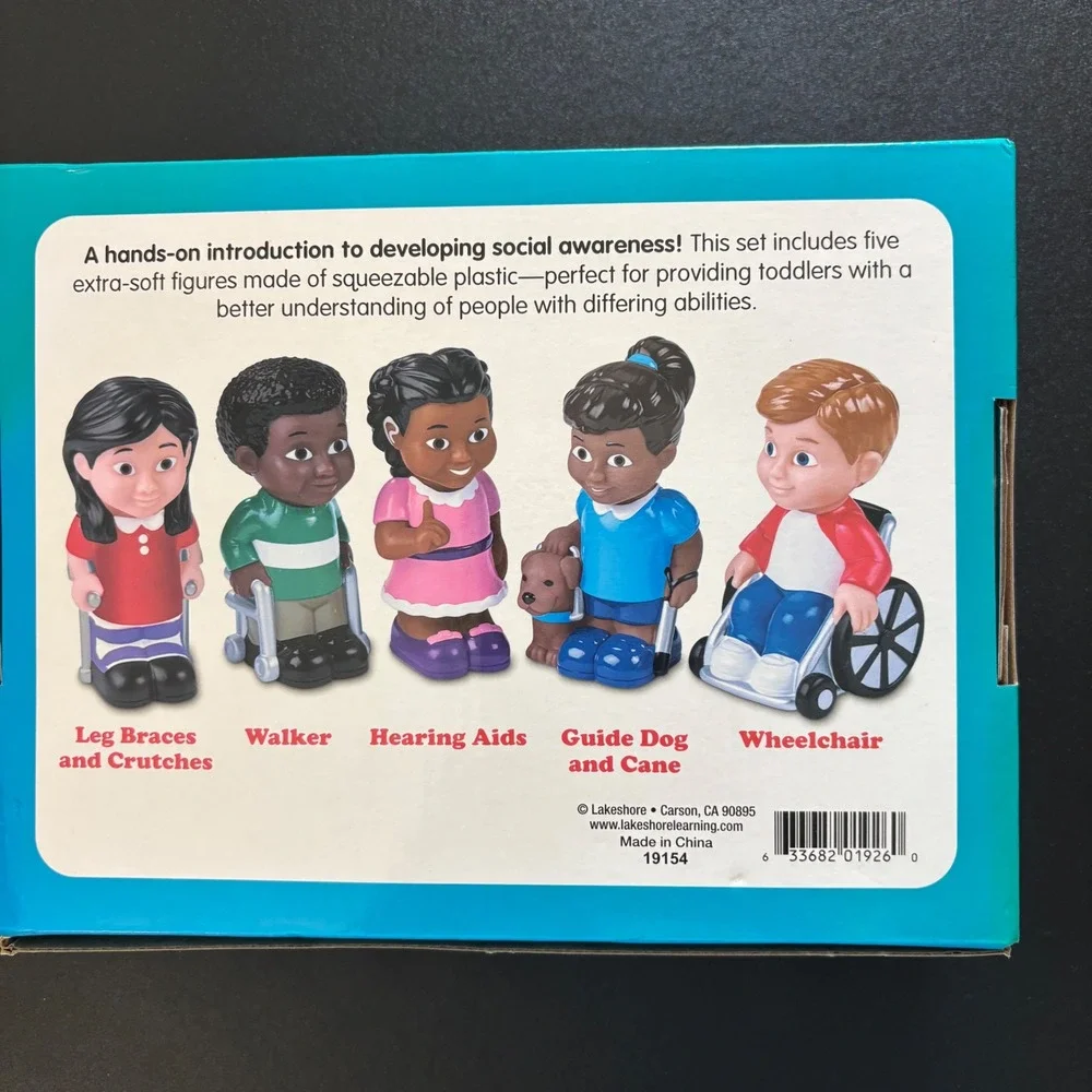 5 pc Lakeshore Learning Children W/Differing Abilities Figures Toys Soft D1-5